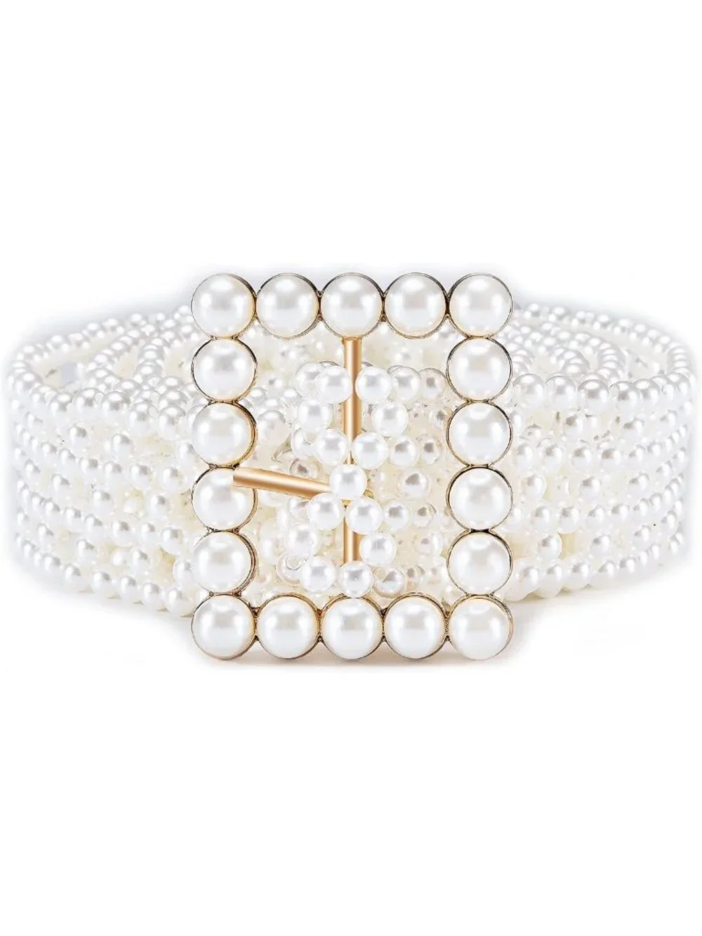 Elegant Pearl Chain Belt for Women | Elastic Waist for Dress, Jeans & Bridal